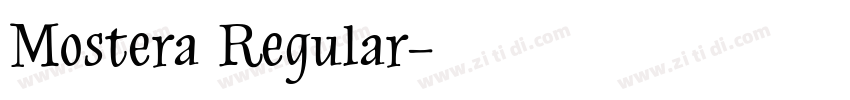 Mostera Regular字体转换